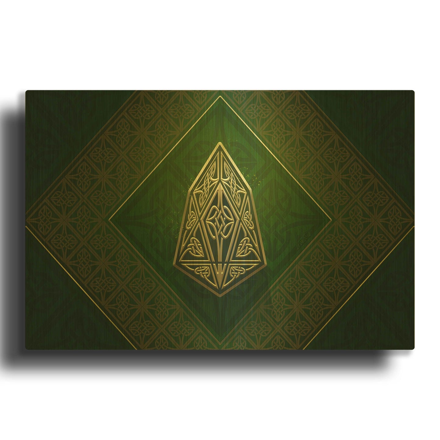 'Celtic Knot EOS Crypto' By Katalina Ooma Gold Metal Wall Art