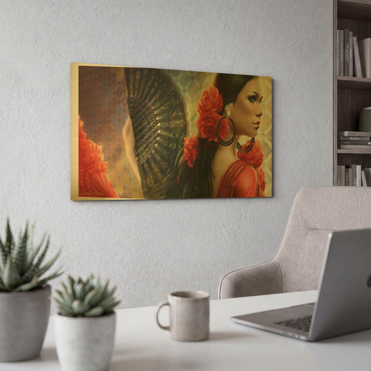 'Gift of art' By Katalina Ooma Gold Metal Wall Art