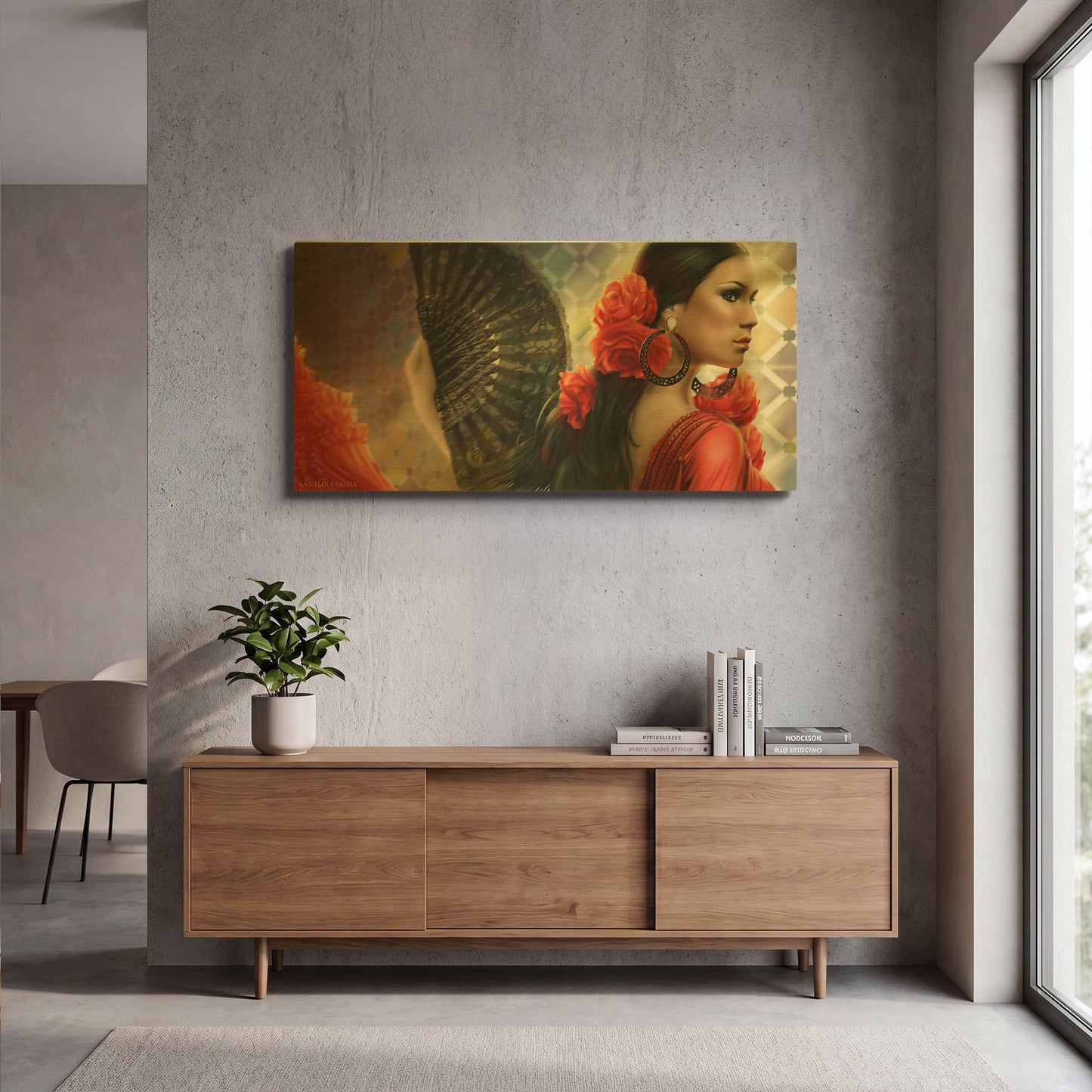 'Gift of art' By Katalina Ooma Gold Metal Wall Art