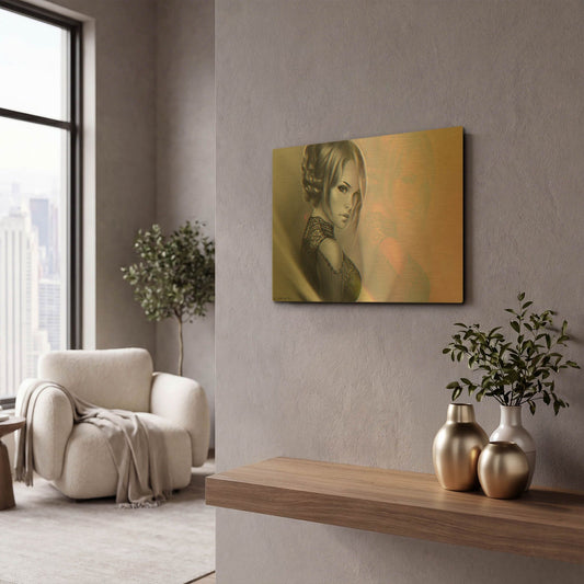 'Keelan' By Katalina Ooma Gold Metal Wall Art