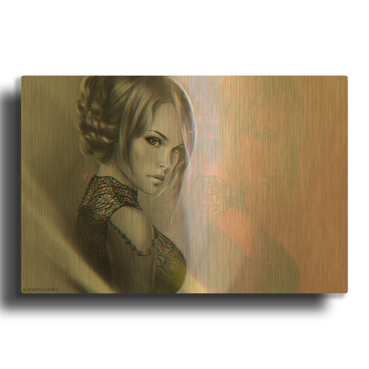'Keelan' By Katalina Ooma Gold Metal Wall Art