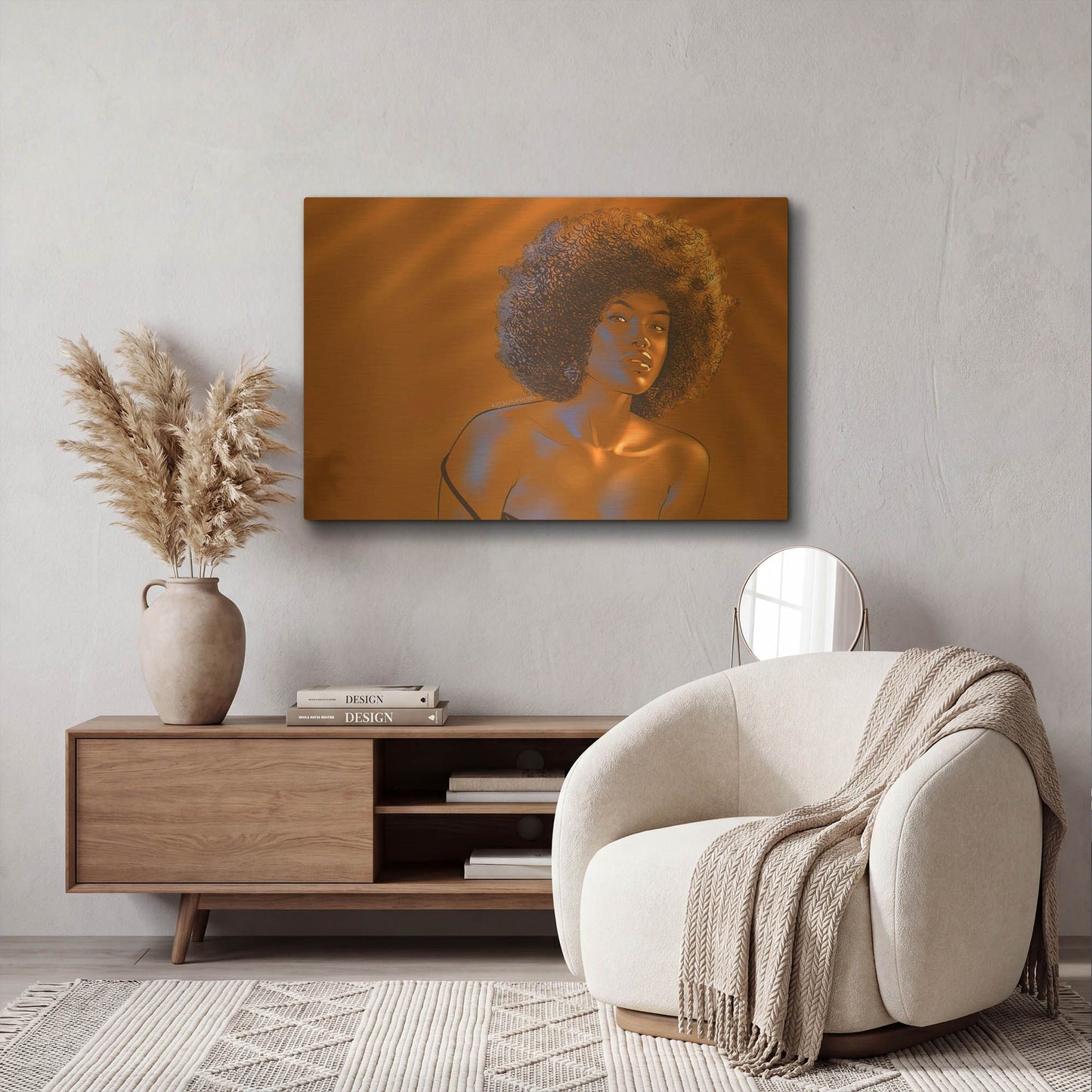 'Tanarelle' By Katalina Ooma Gold Metal Wall Art