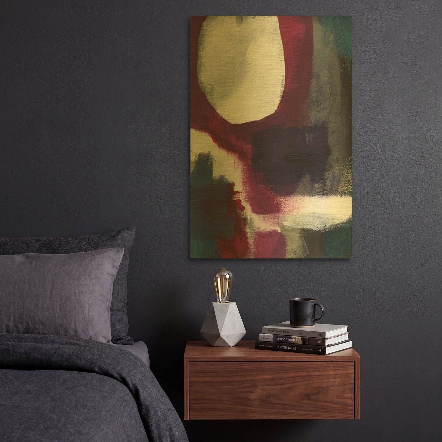 'Castle Rock' By Linda Woods Gold Metal Wall Art