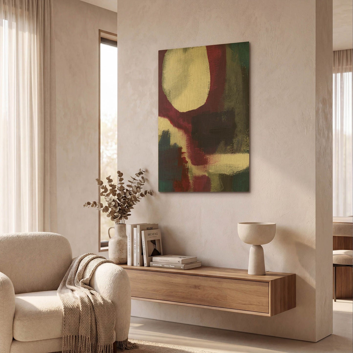 'Castle Rock' By Linda Woods Gold Metal Wall Art