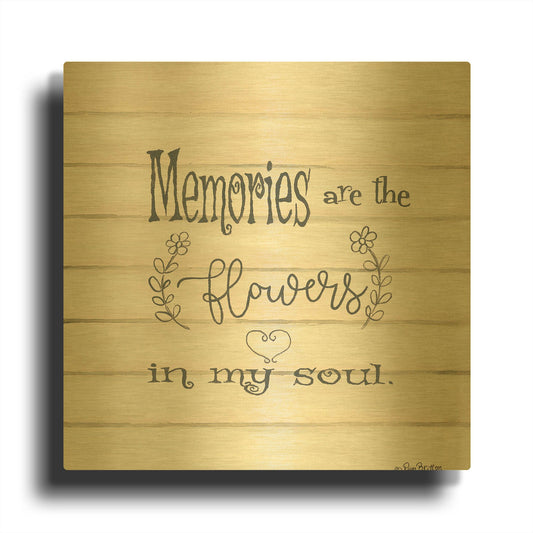 'Memories' By Pam Britton Gold Metal Wall Art