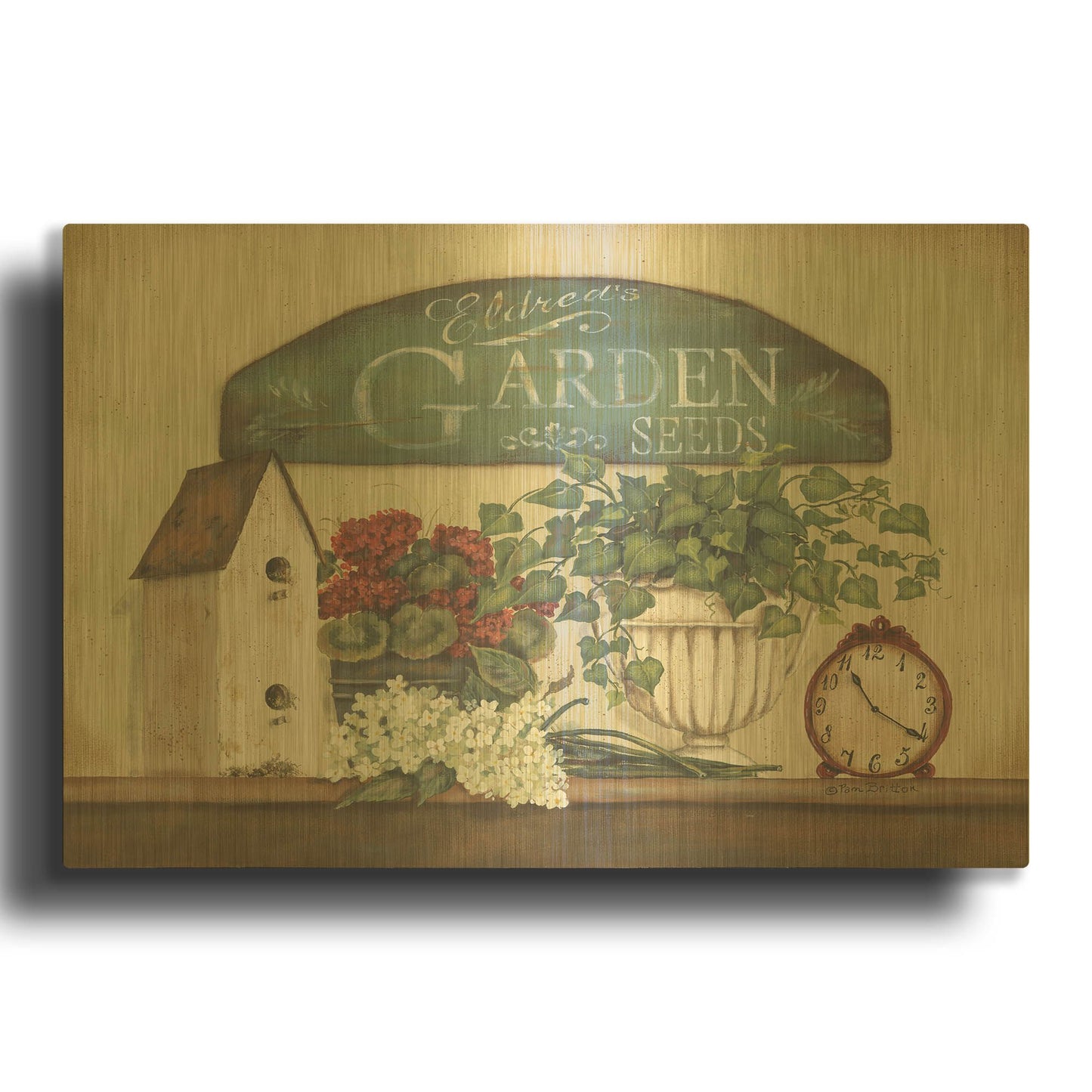 'Eldred' By Pam Britton Gold Metal Wall Art