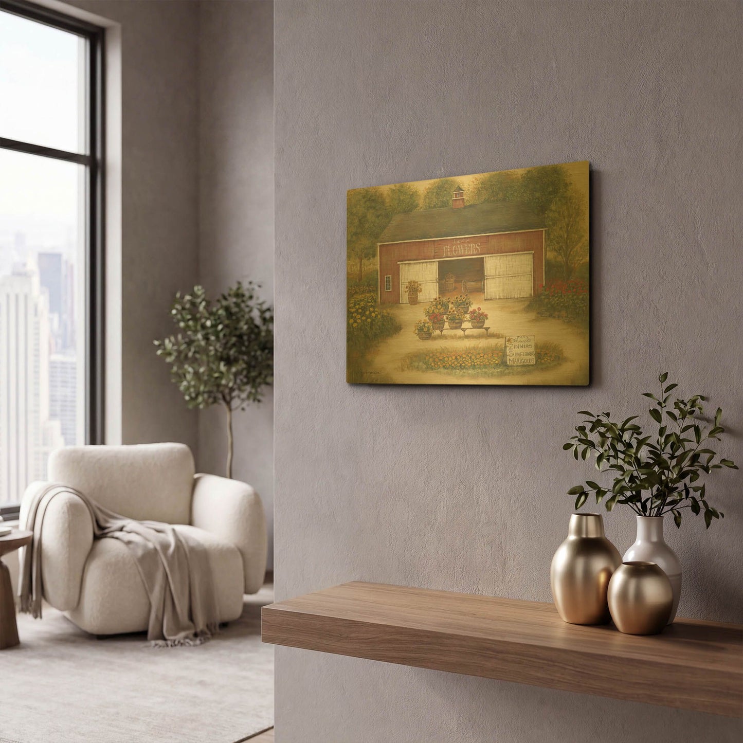 'Zeb' By Pam Britton Gold Metal Wall Art