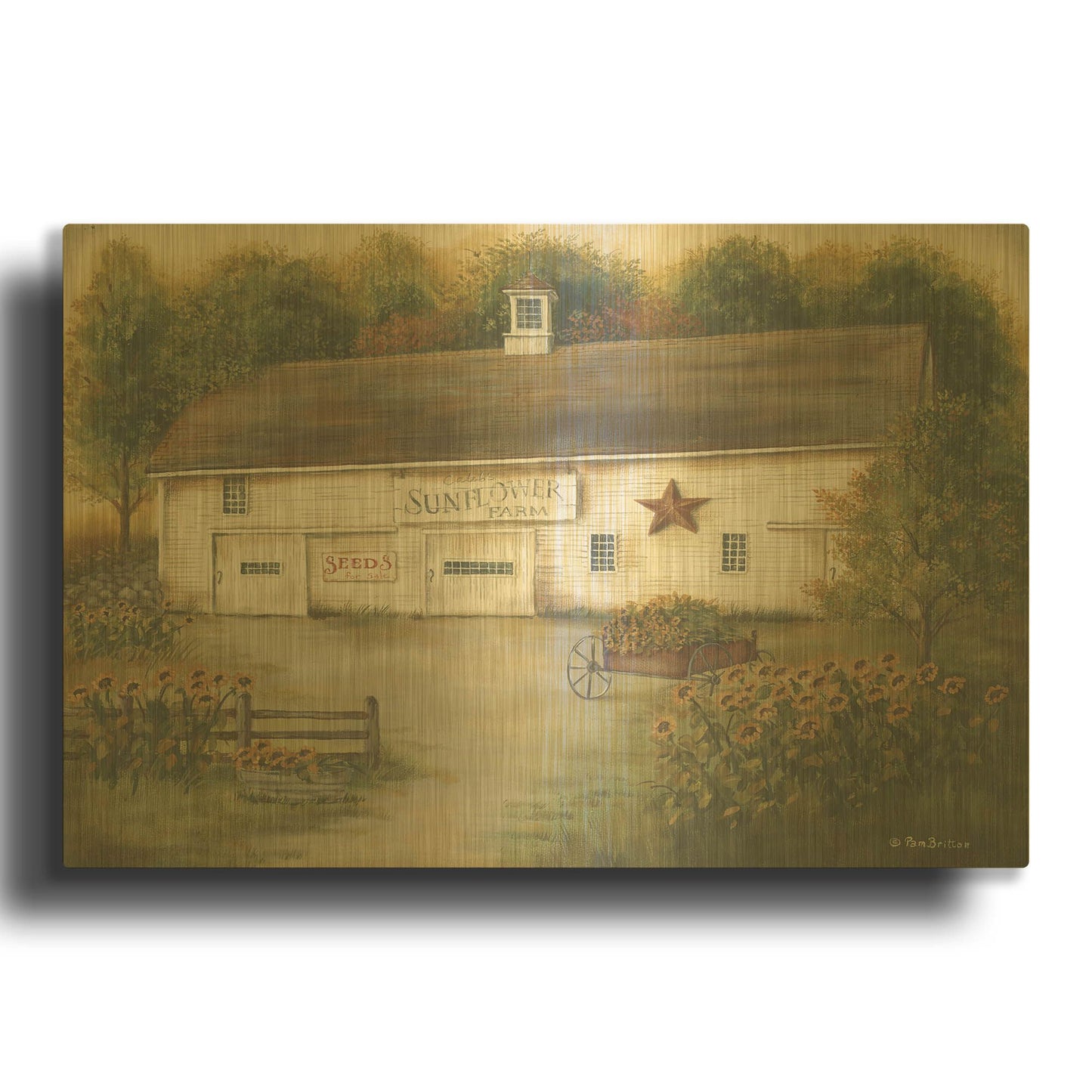 'Caleb' By Pam Britton Gold Metal Wall Art