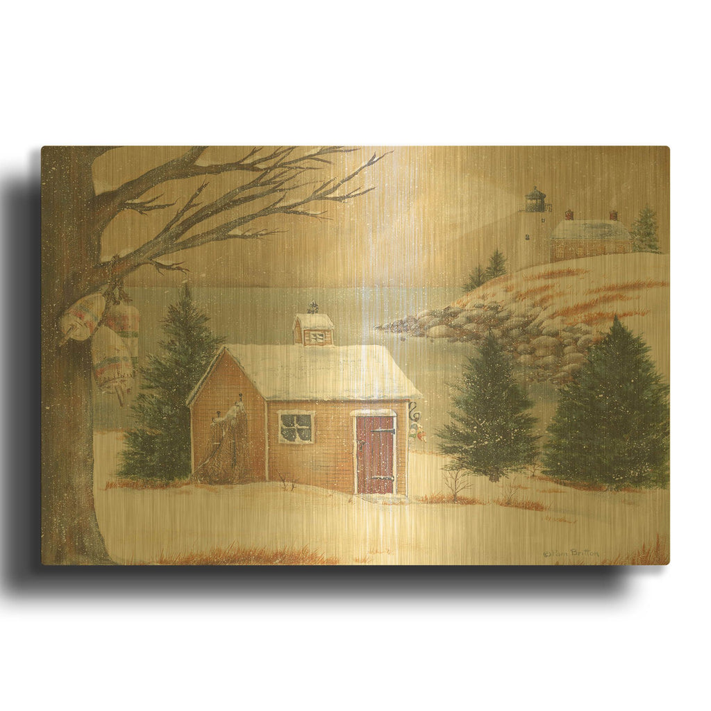 'Winter Light' By Pam Britton Gold Metal Wall Art
