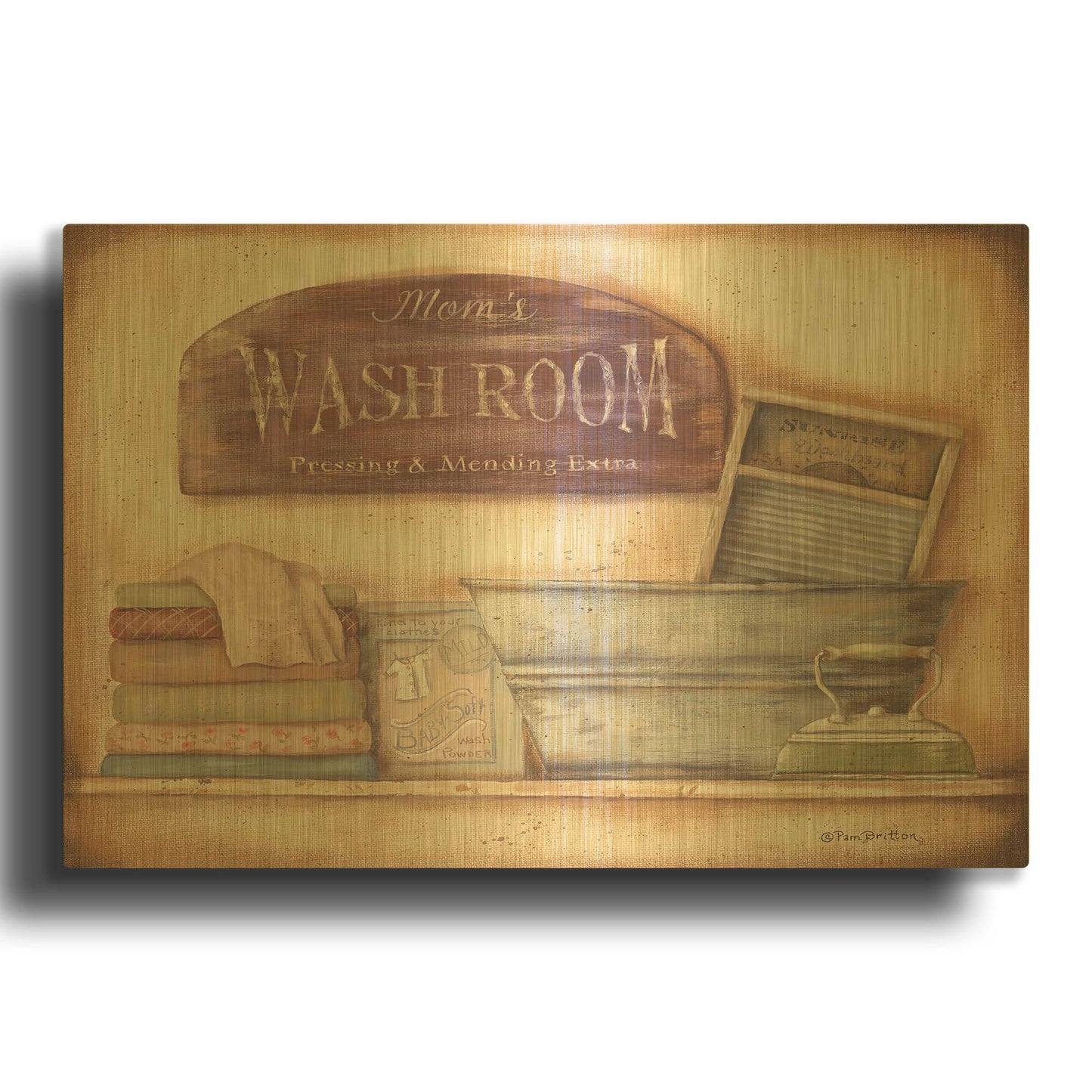 'Mom' By Pam Britton Gold Metal Wall Art