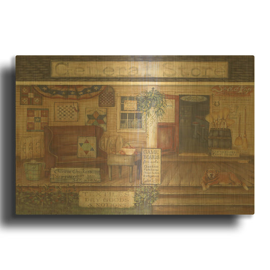 'General Store I' By Pam Britton Gold Metal Wall Art