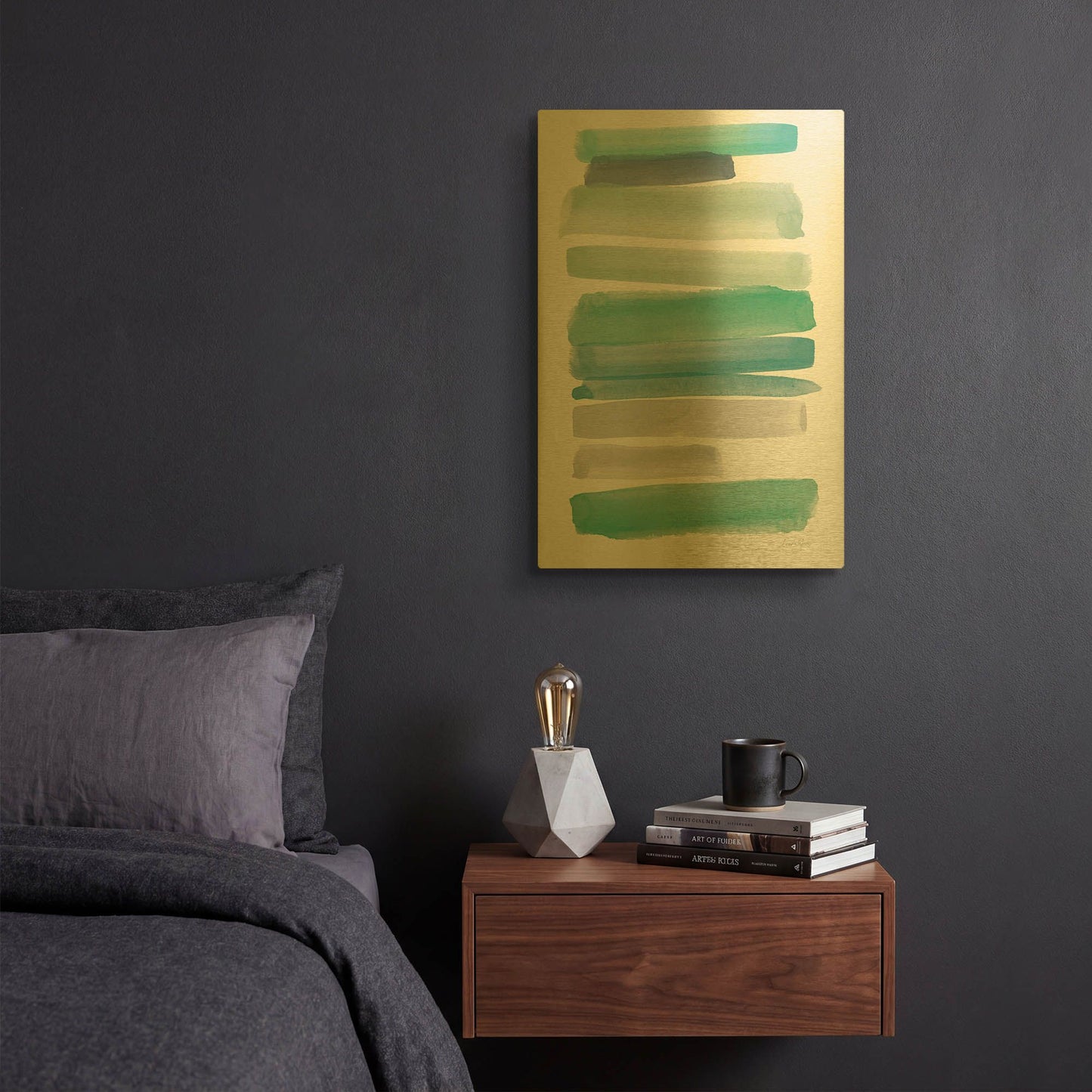 'Summer Sky' By Linda Woods Gold Metal Wall Art