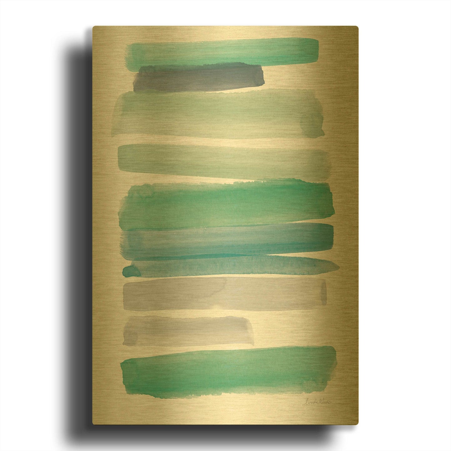'Summer Sky' By Linda Woods Gold Metal Wall Art