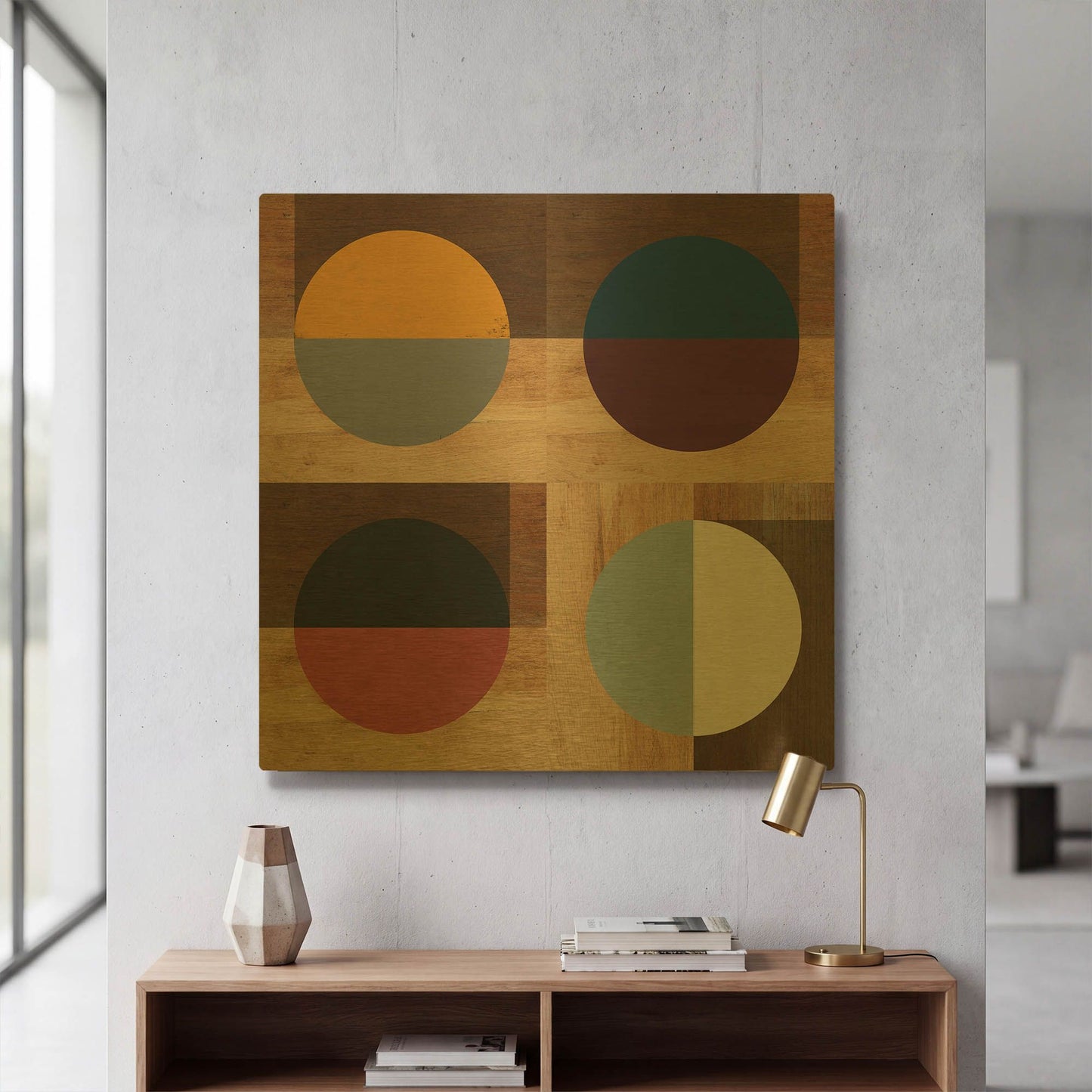 'Mod Squad' By Linda Woods Gold Metal Wall Art