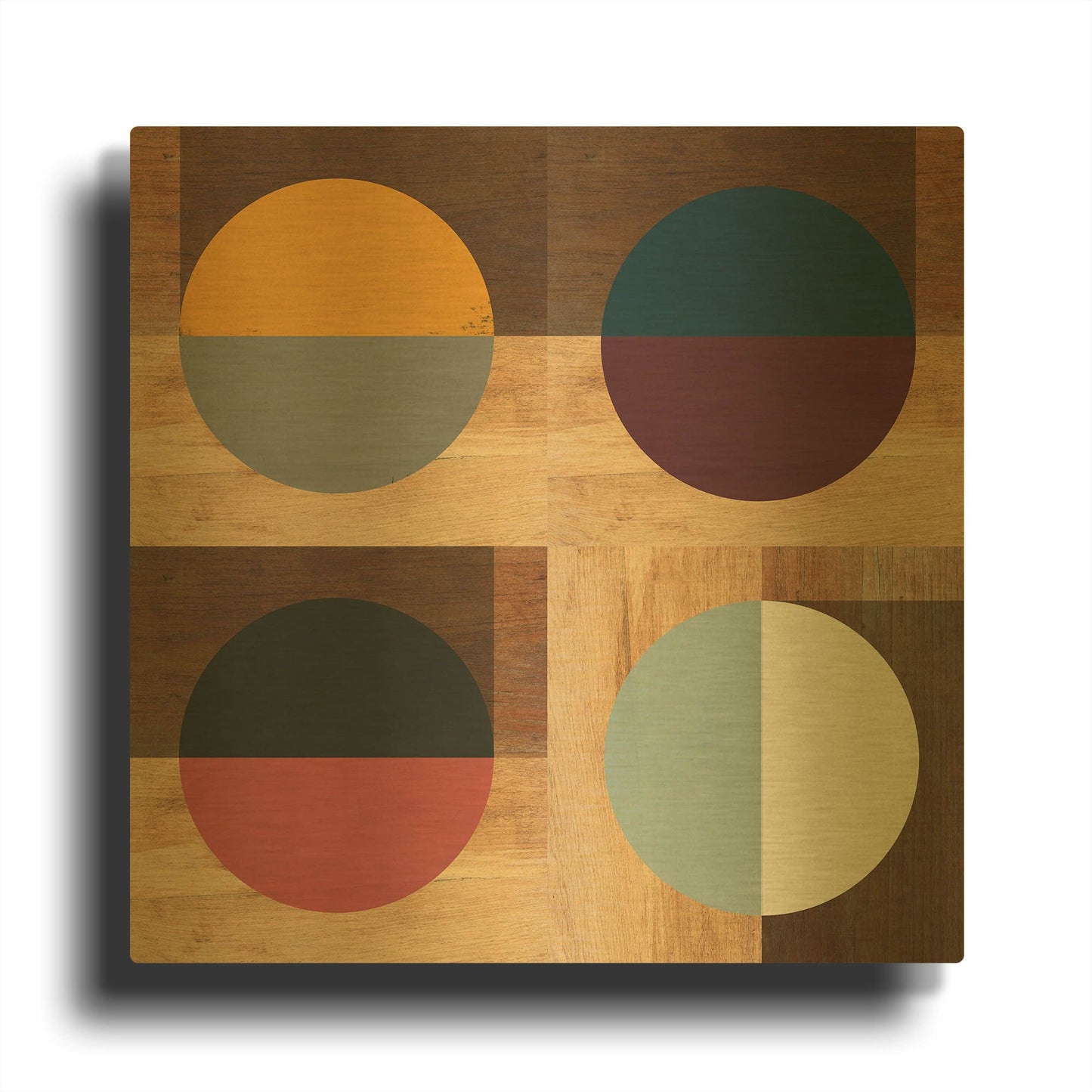 'Mod Squad' By Linda Woods Gold Metal Wall Art