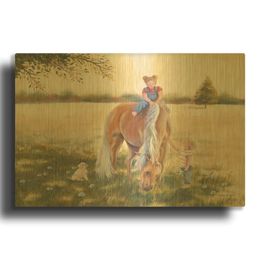 'Good Friends I' By Pam Britton Gold Metal Wall Art
