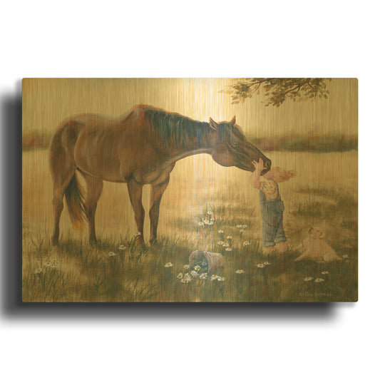 'Good Friends II' By Pam Britton Gold Metal Wall Art