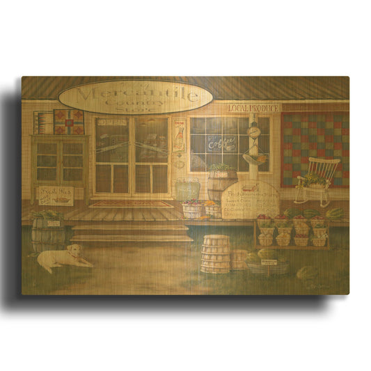 'General Store II' By Pam Britton Gold Metal Wall Art