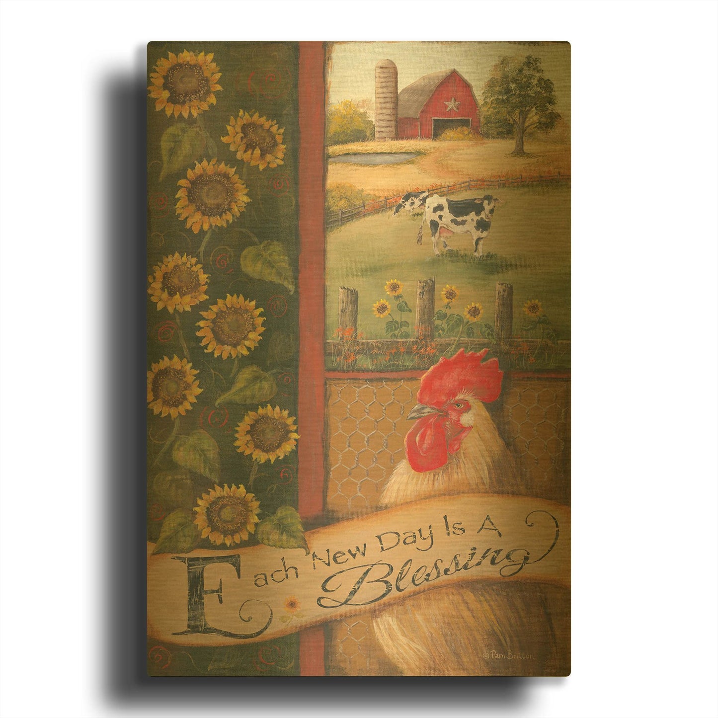 'Each New Day' By Pam Britton Gold Metal Wall Art