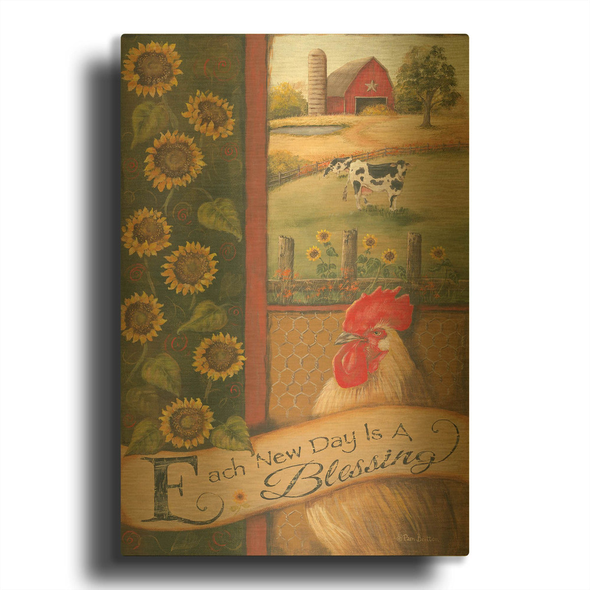 'Each New Day' By Pam Britton Gold Metal Wall Art