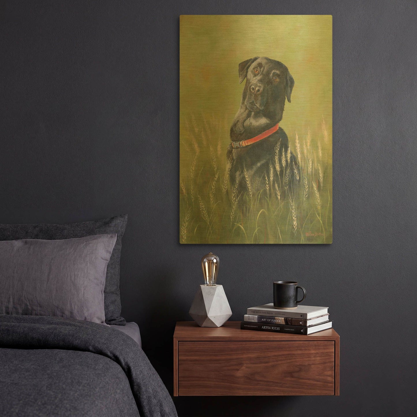'Max' By Pam Britton Gold Metal Wall Art