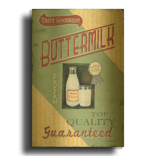 'Buttermilk' By Pam Britton Gold Metal Wall Art
