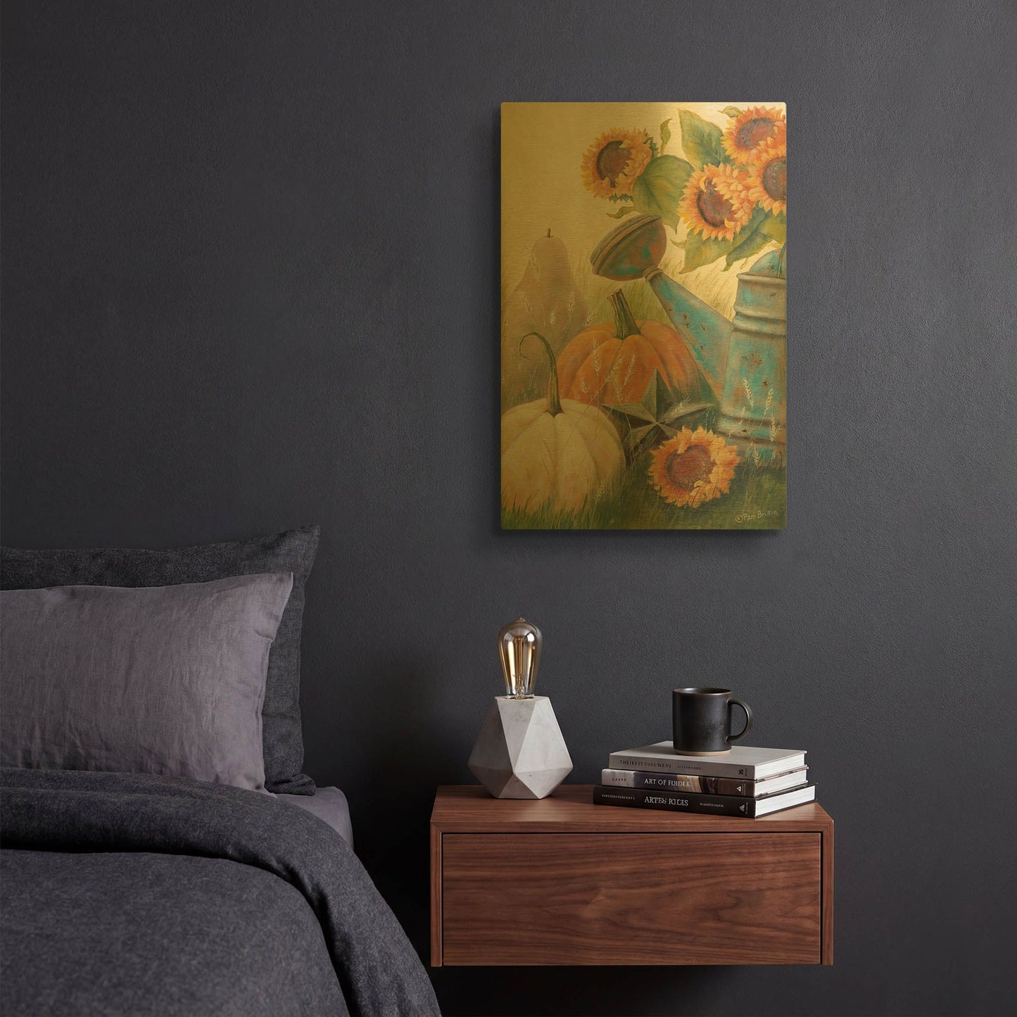 'Autumn Goodness' By Pam Britton Gold Metal Wall Art