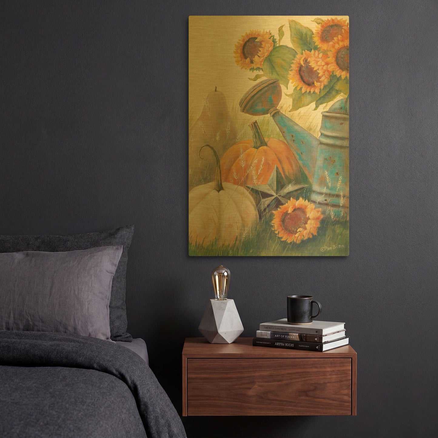 'Autumn Goodness' By Pam Britton Gold Metal Wall Art