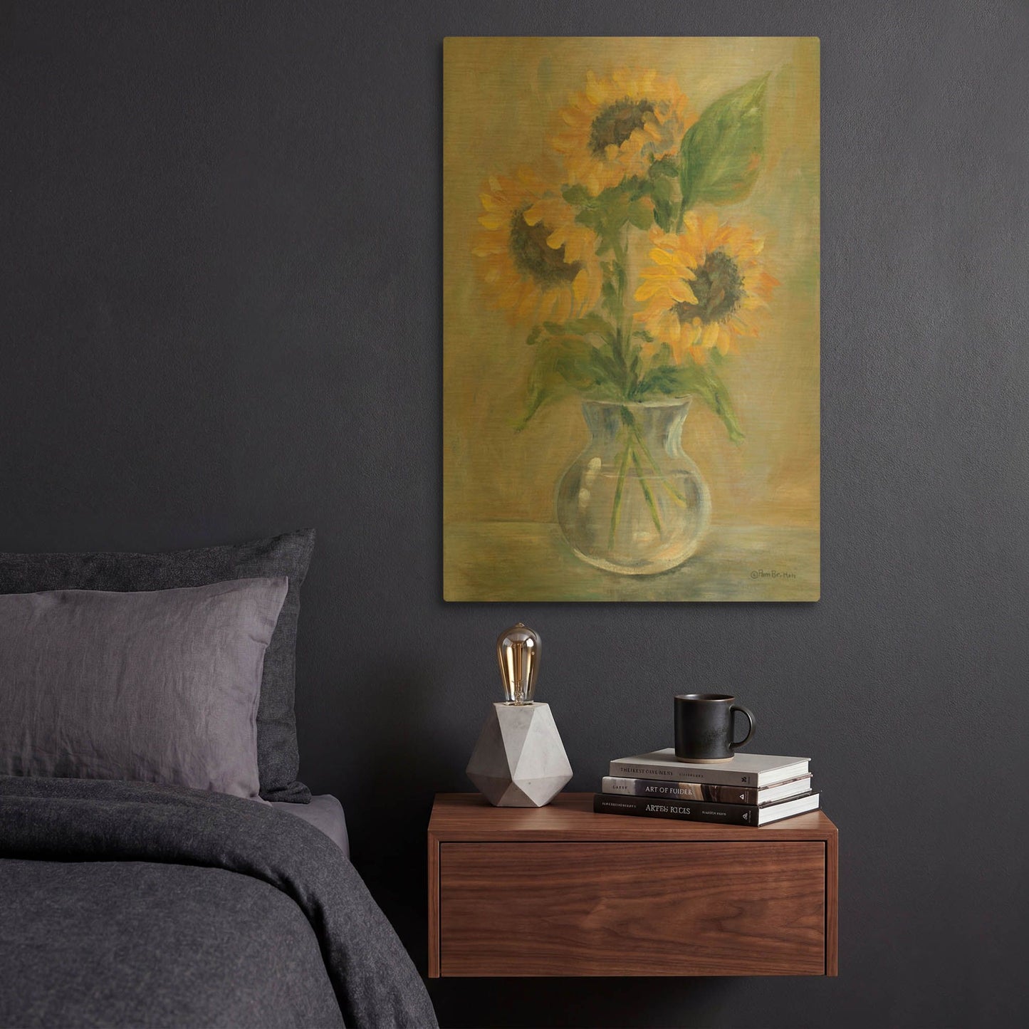 'Sunny Bouquet' By Pam Britton Gold Metal Wall Art