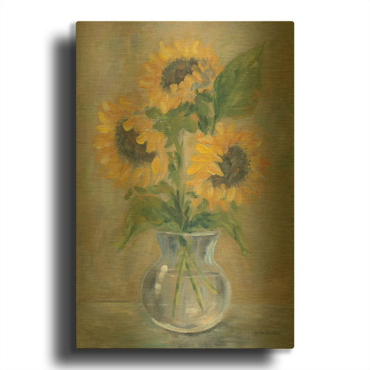 'Sunny Bouquet' By Pam Britton Gold Metal Wall Art