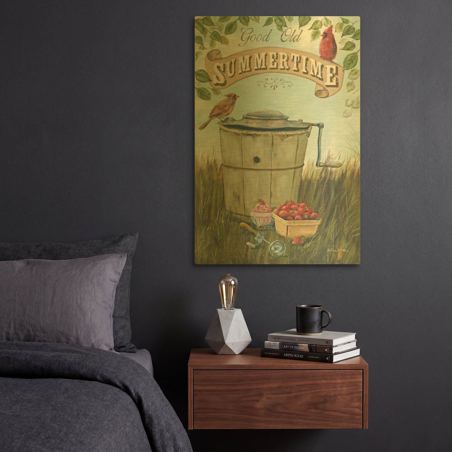 'Summertime' By Pam Britton Gold Metal Wall Art
