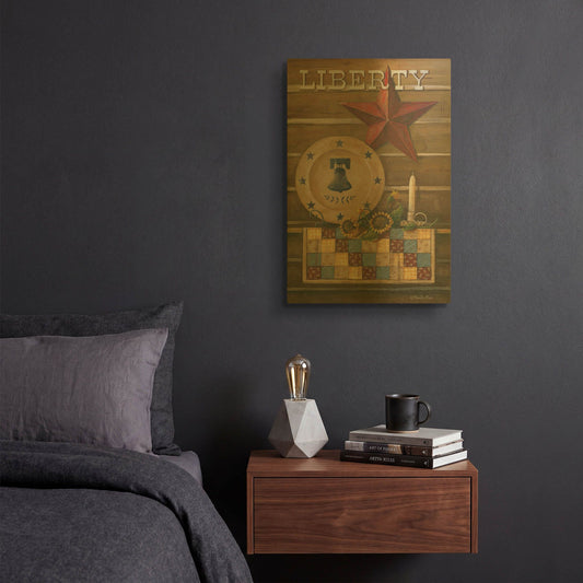 'Liberty' By Pam Britton Gold Metal Wall Art