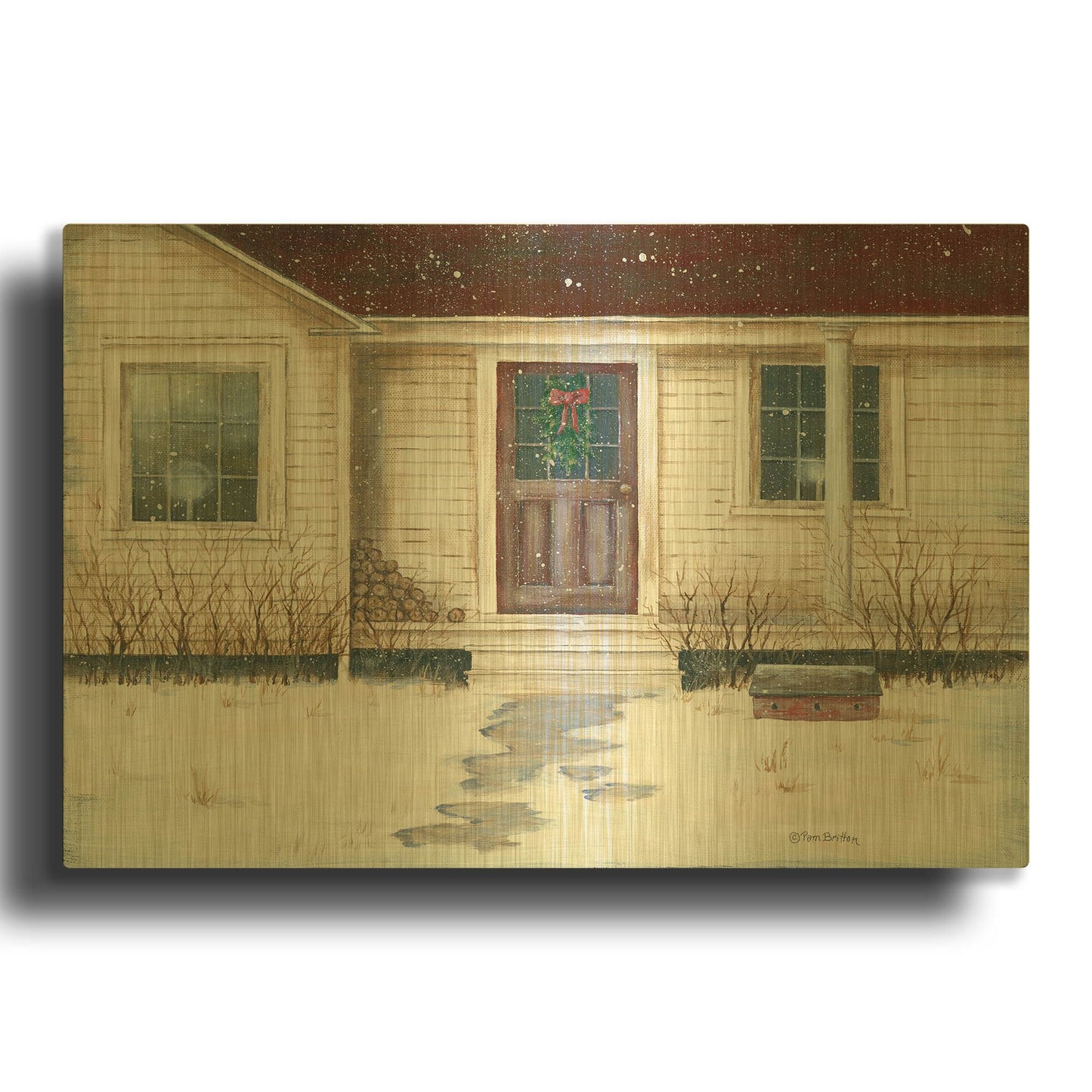 'Home Place Welcome' By Pam Britton Gold Metal Wall Art