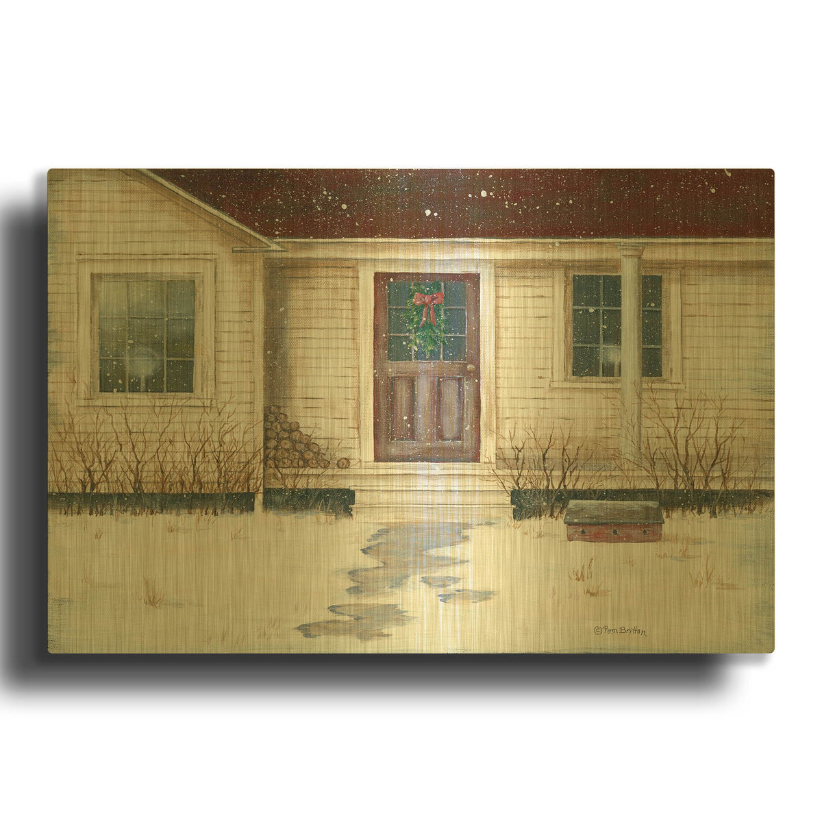 'Home Place Welcome' By Pam Britton Gold Metal Wall Art