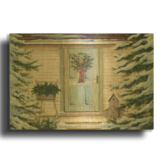 'Farmhouse Welcome' By Pam Britton Gold Metal Wall Art