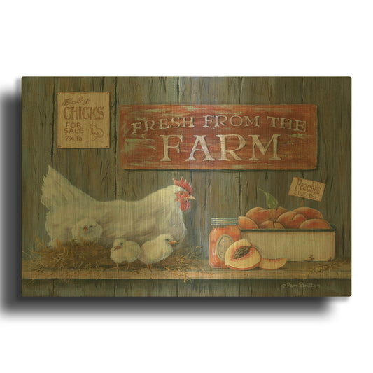 'Fresh from the Farm' By Pam Britton Gold Metal Wall Art