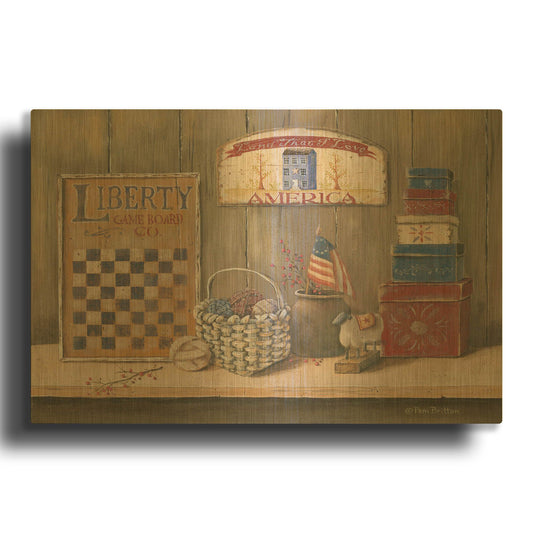 'Land that I Love' By Pam Britton Gold Metal Wall Art
