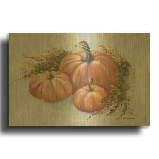 'Harvest Arrangement I' By Pam Britton Gold Metal Wall Art