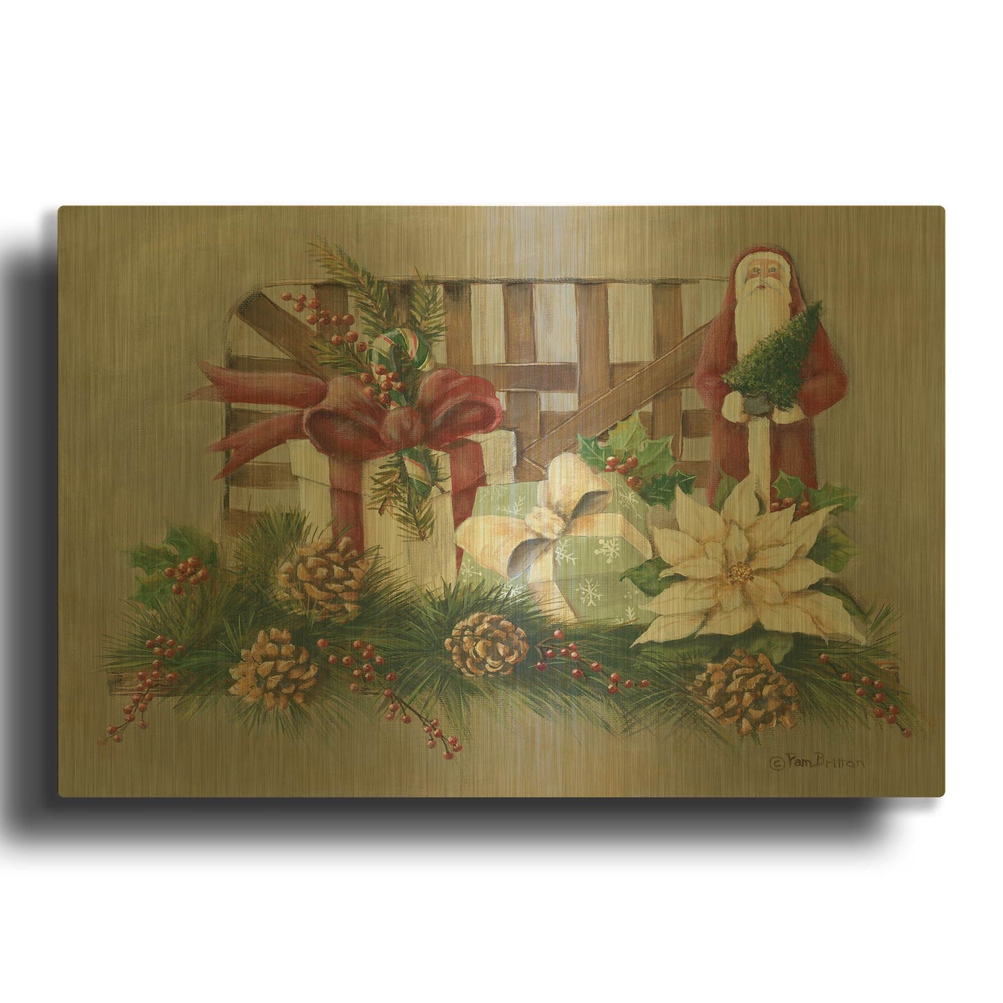 'A Joyful Assortment' By Pam Britton Gold Metal Wall Art