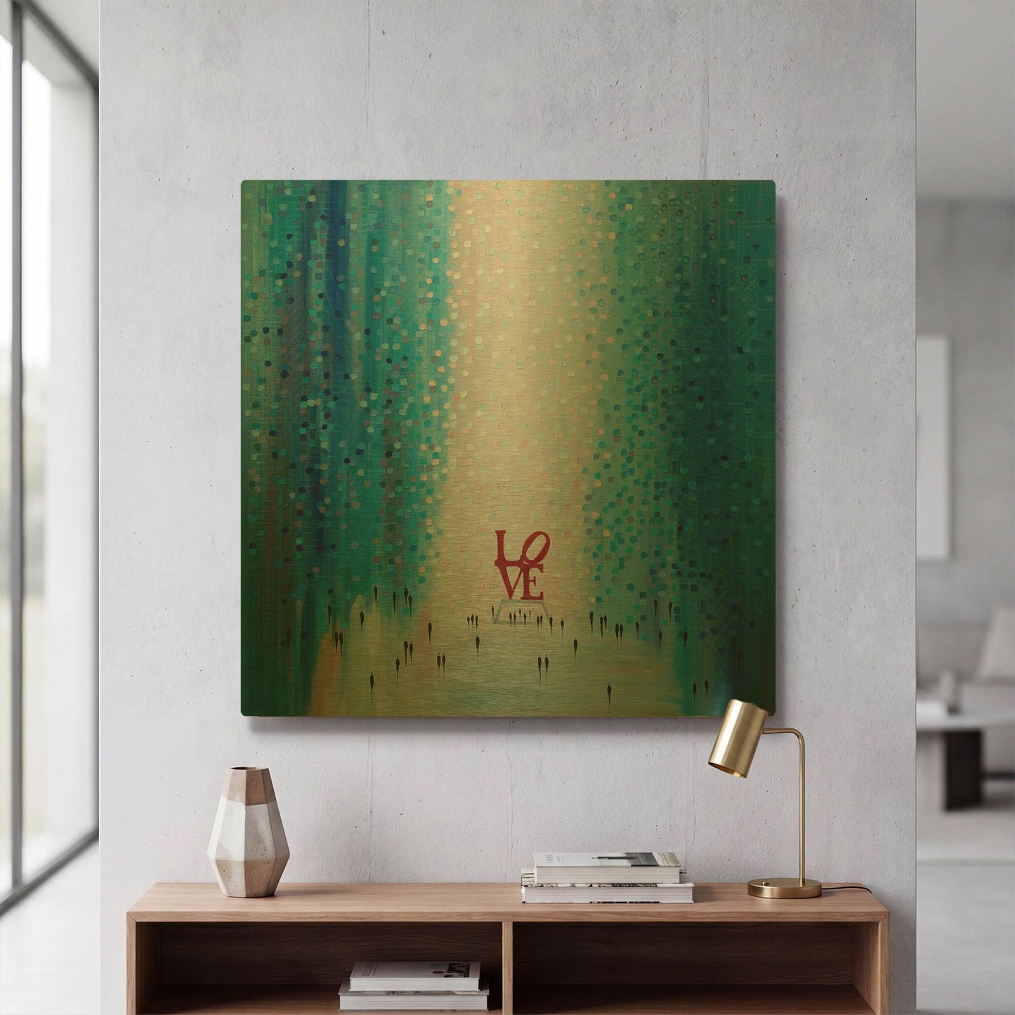 'In Love With You' By Ekaterina Ermilkina Gold Metal Wall Art