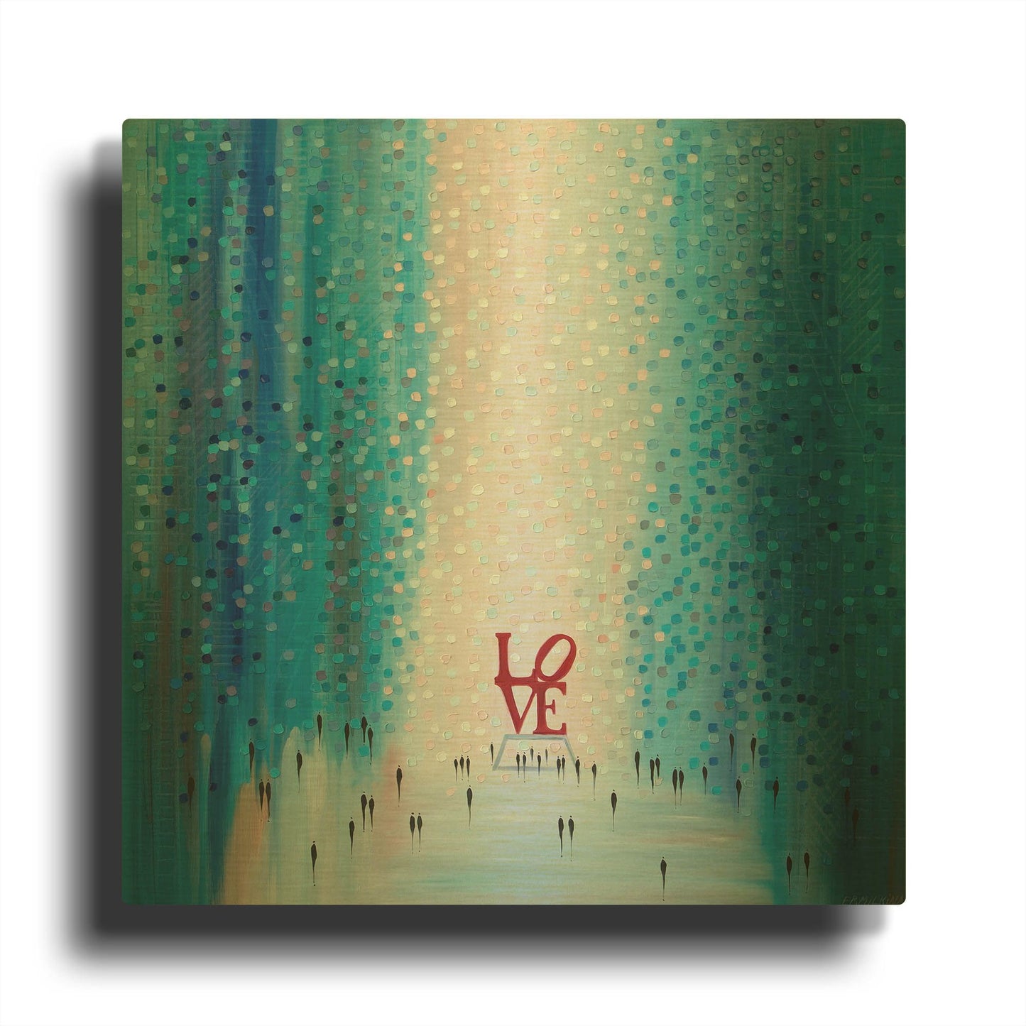 'In Love With You' By Ekaterina Ermilkina Gold Metal Wall Art