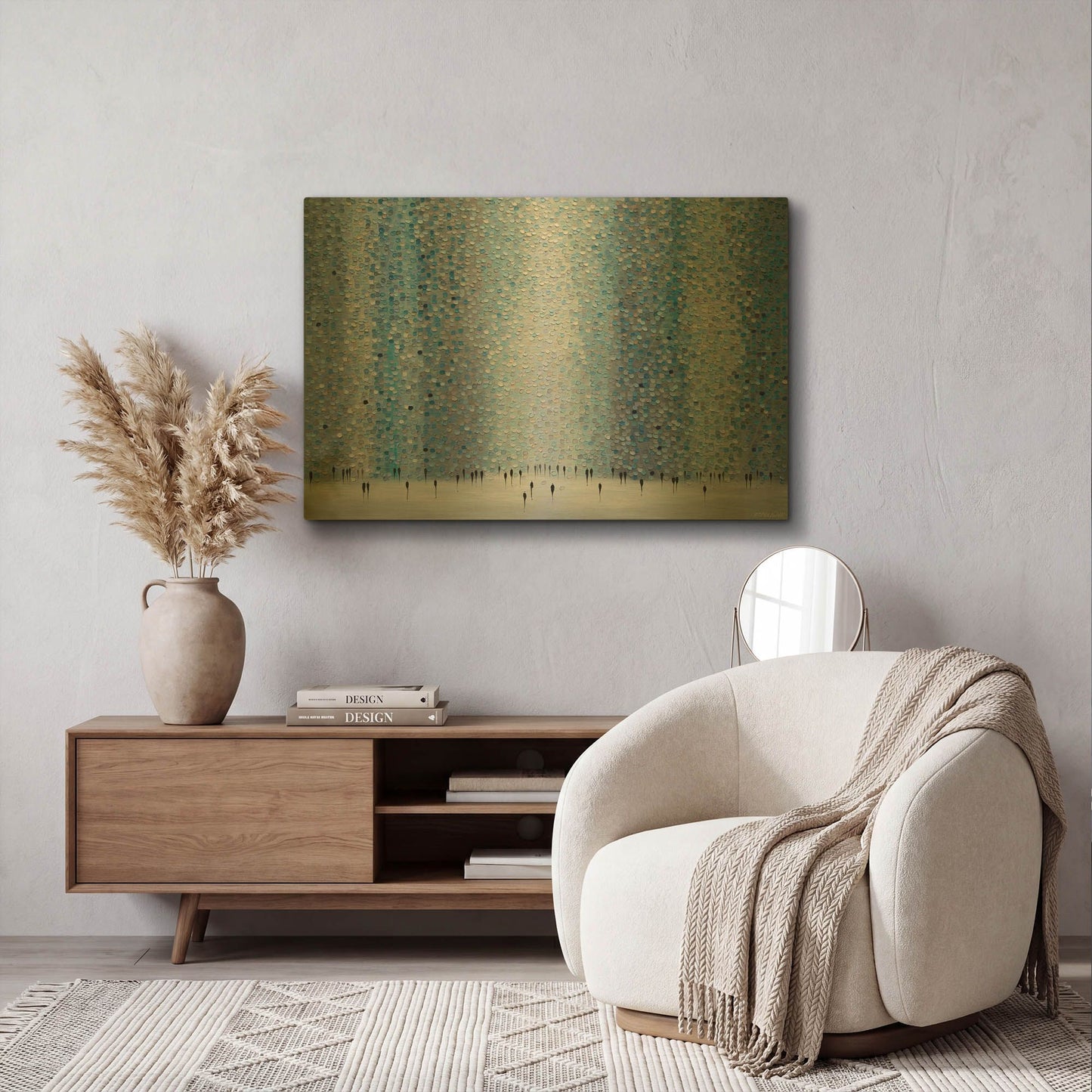 'Bluestone City' By Ekaterina Ermilkina Gold Metal Wall Art