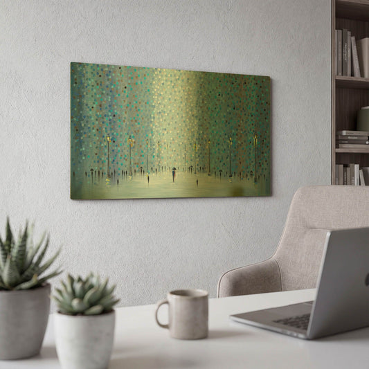'When The Sky Fall' By Ekaterina Ermilkina Gold Metal Wall Art