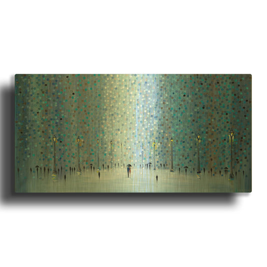 'When The Sky Fall' By Ekaterina Ermilkina Gold Metal Wall Art