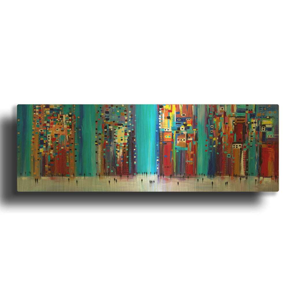 'Night' By Ekaterina Ermilkina Gold Metal Wall Art