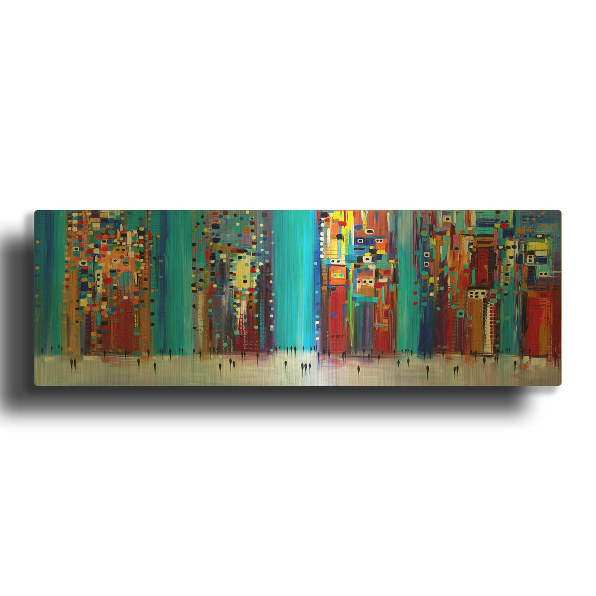 'Night' By Ekaterina Ermilkina Gold Metal Wall Art