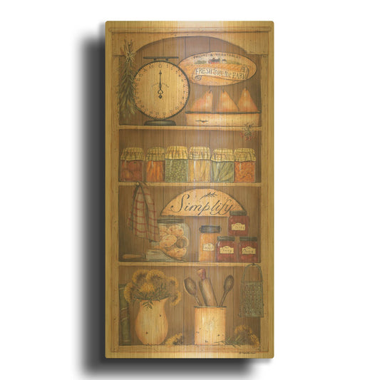 'Farmhouse Pantry I' By Pam Britton Gold Metal Wall Art