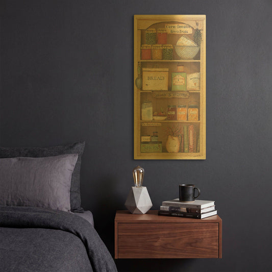'Farmhouse Pantry II' By Pam Britton Gold Metal Wall Art