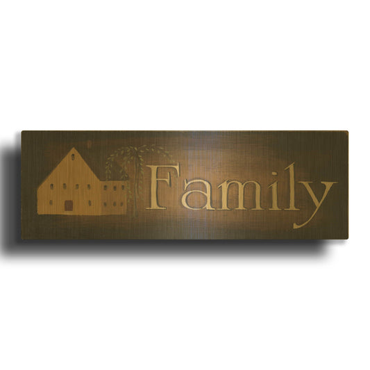 'Family revised' By Pam Britton Gold Metal Wall Art