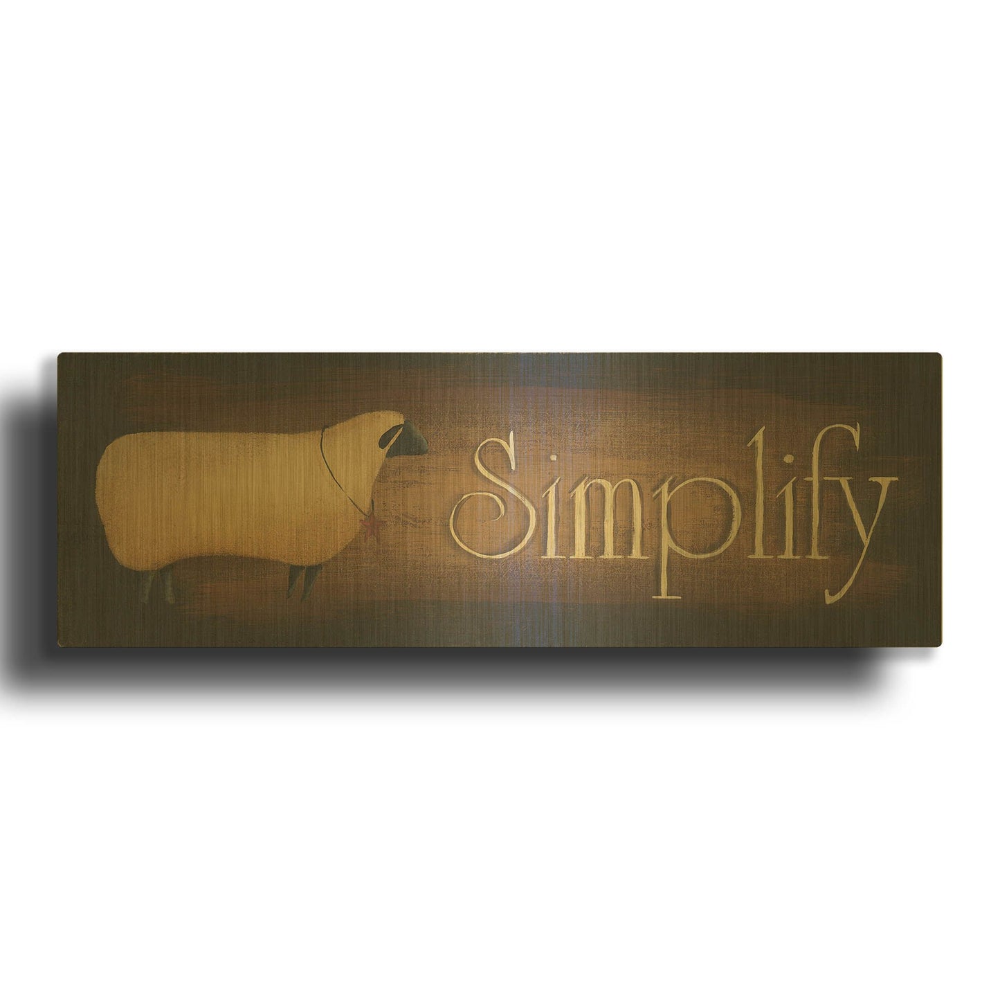 'Simplify II' By Pam Britton Gold Metal Wall Art